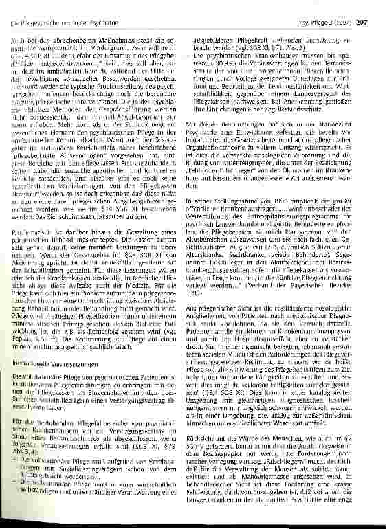 Vorschauseite 3: Die Pflegeversicherung in der Psychiatrie