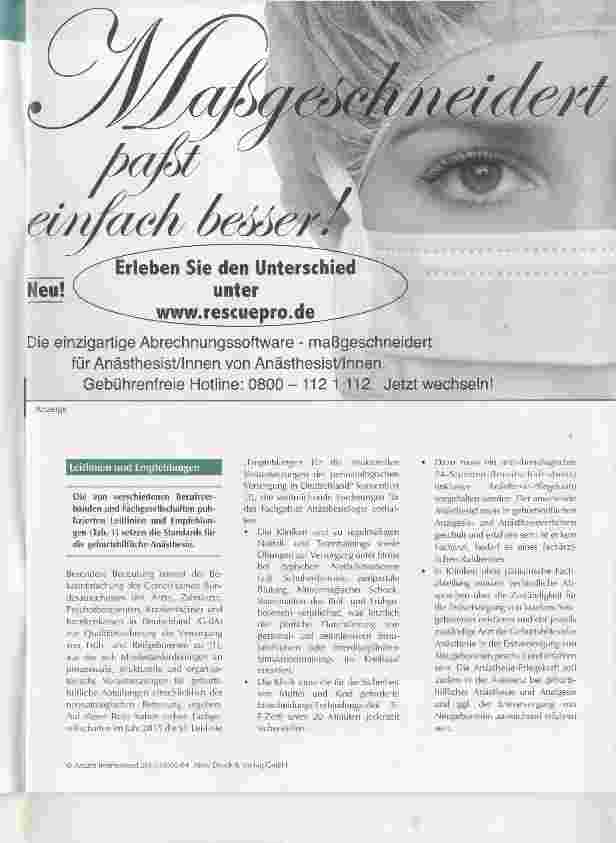 Vorschauseite 2: Analgesie und Anästhesie in der Geburtshilfe
