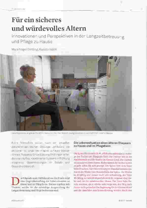 Vorschauseite 1: Für ein sicheres und würdevolles Altern