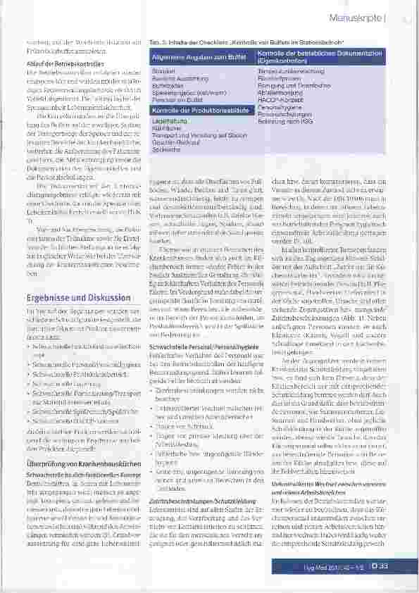 Vorschauseite 4: Hygienemanagement der Herstellung und Verteilung von Speisen in KrankenhäusernKontrolle von Krankenhausküchen und Buffets im Stationsbetrieb