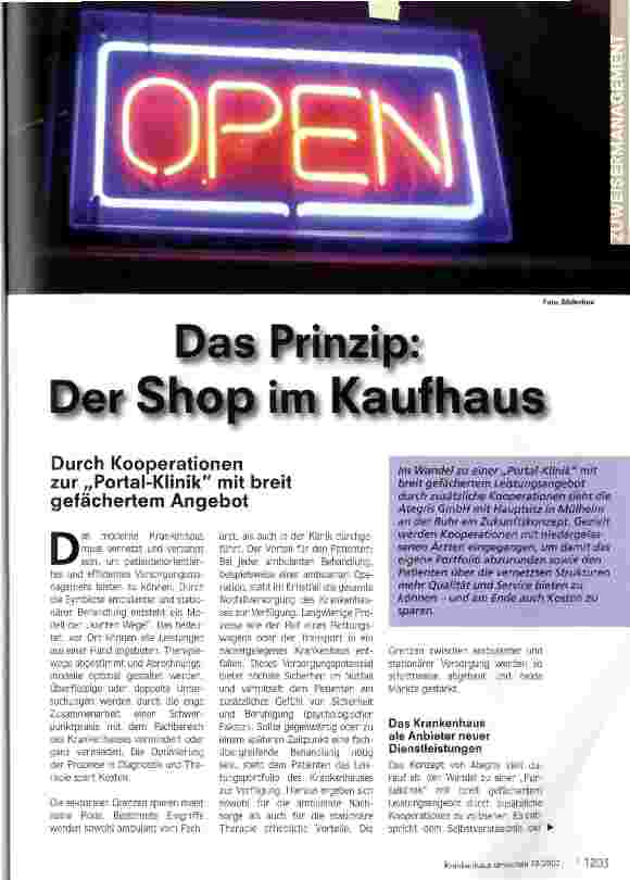 Vorschauseite 1: Das Prinzip: Der Shop im Kaufhaus