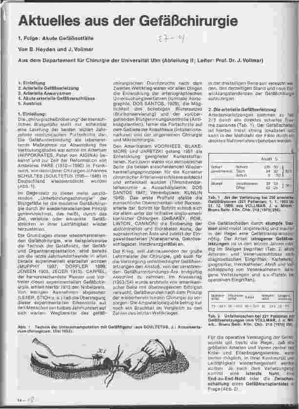 Vorschauseite 1: Aktuelles aus der Gefäßchirurgie 1. Folge: Akute Gefäßnotfälle