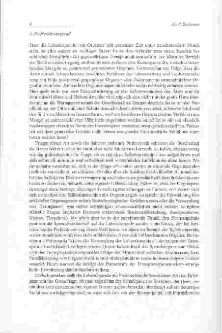 Vorschauseite 2: Zur Lebendspende menschlicher Organe aus ethischer Sicht