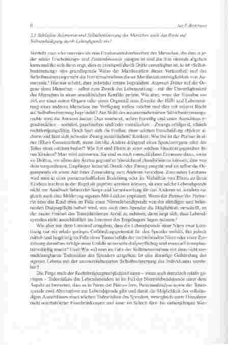 Vorschauseite 4: Zur Lebendspende menschlicher Organe aus ethischer Sicht