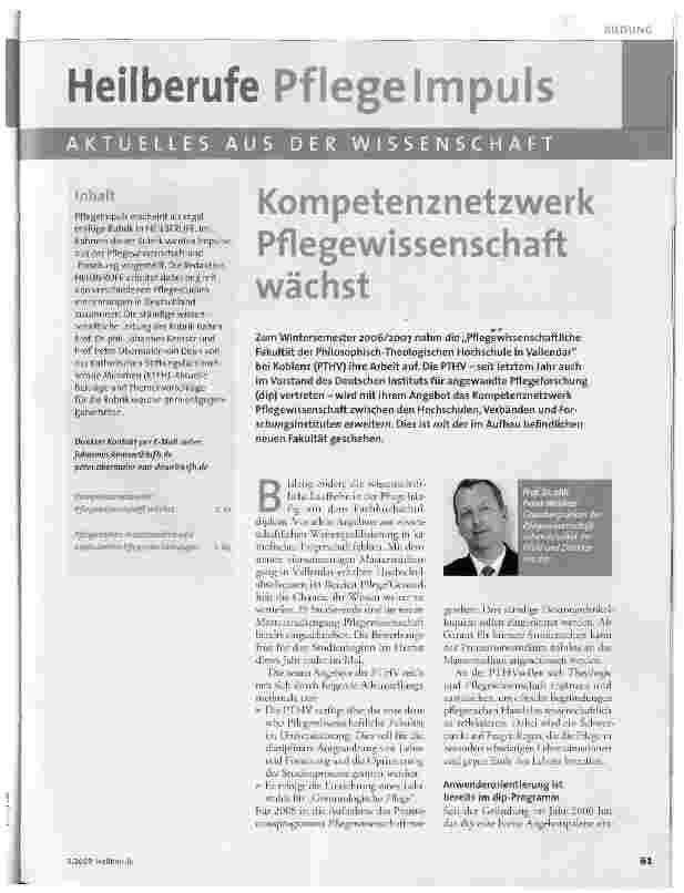 Vorschauseite 1: Heilberufe Pflege Impuls