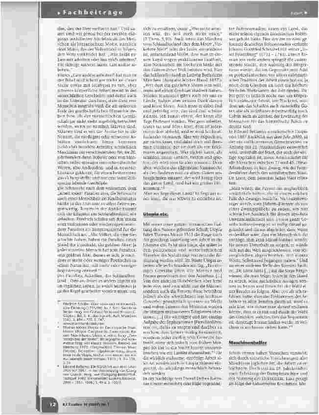 Vorschauseite 2: Arbeit als Motiv utopischer Literatur - Arbeit ist die Religion unserer Zeit