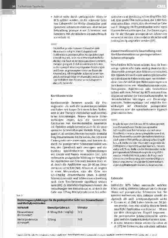 Vorschauseite 5: Postoperative AkutschmerztherapieNeue Möglichkeiten der systemischen Analgesie