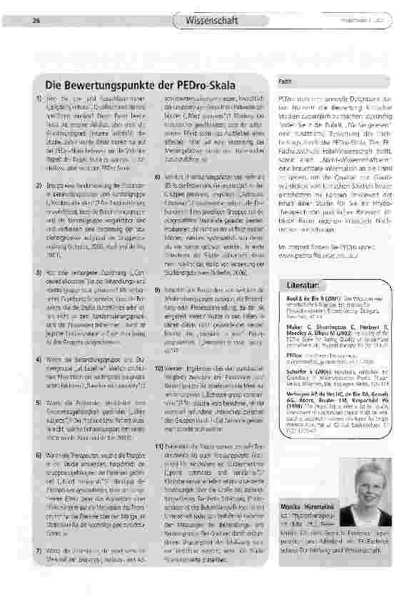 Vorschauseite 2: Die Physiotherapie Evidenz Datenbank -PEDro