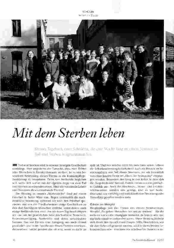 Vorschauseite 1: Mit dem Sterben leben