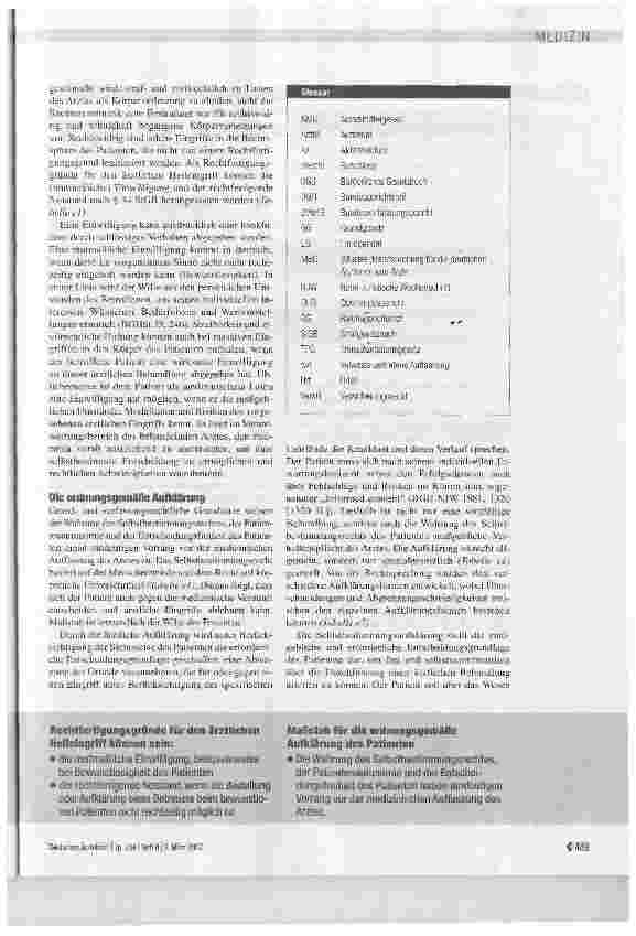 Vorschauseite 2: Aufklärung und Einwilligung bei ärztlichen Eingriffen