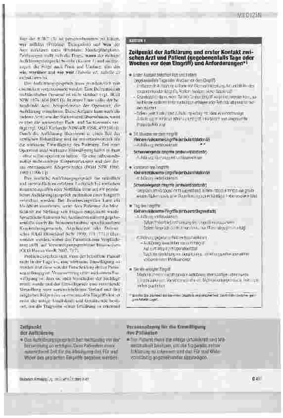 Vorschauseite 4: Aufklärung und Einwilligung bei ärztlichen Eingriffen