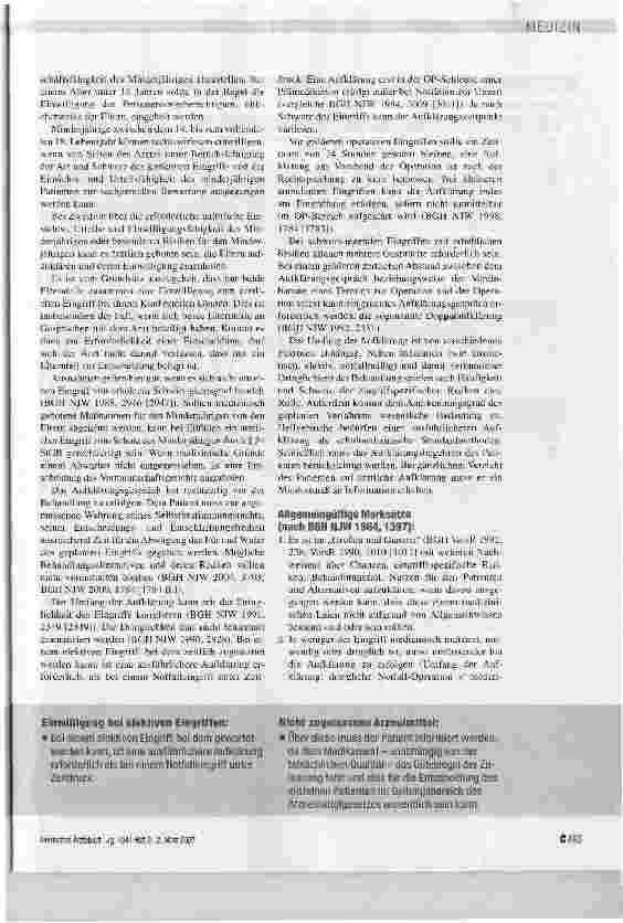 Vorschauseite 6: Aufklärung und Einwilligung bei ärztlichen Eingriffen