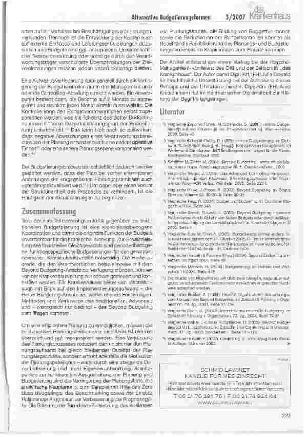 Vorschauseite 5: Alternative Budgetierungsformen im Krankenhaus