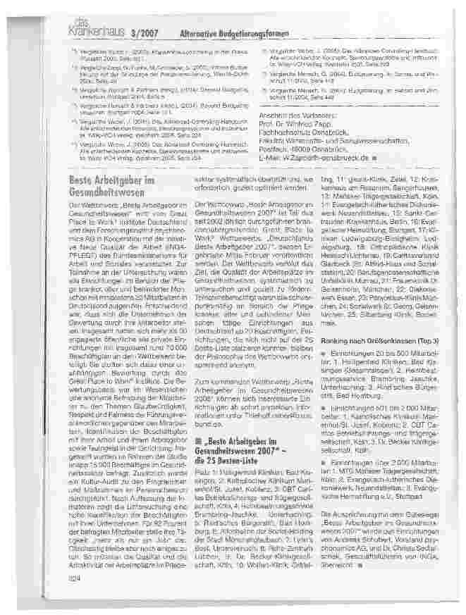 Vorschauseite 6: Alternative Budgetierungsformen im Krankenhaus
