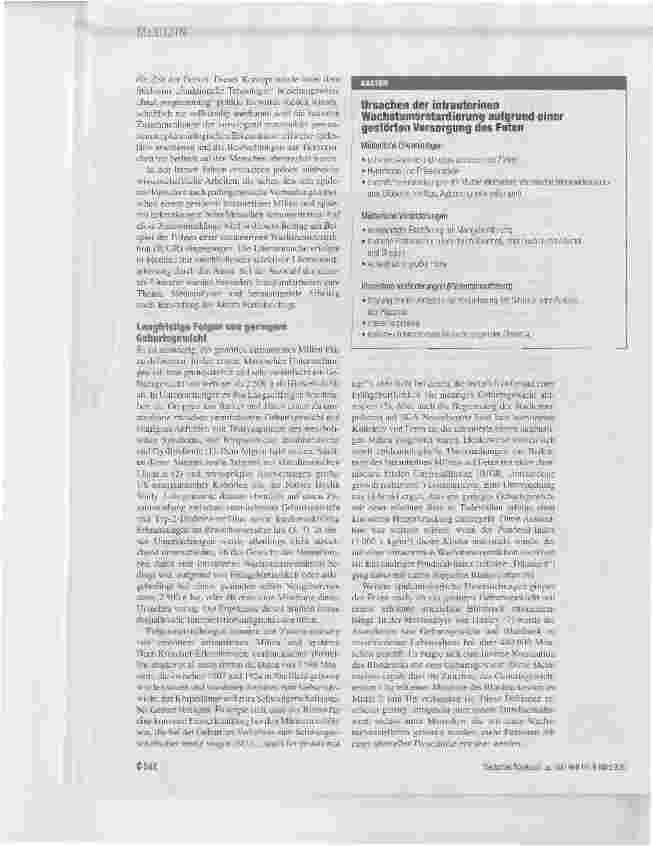 Vorschauseite 2: Fetalzeit und spätere Gesundheit