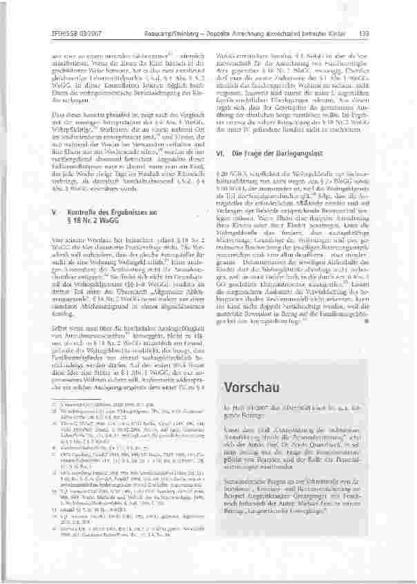 Vorschauseite 3: Doppelte Anrechnung abwechselnd betreuter Kinder beim Wohngeld?