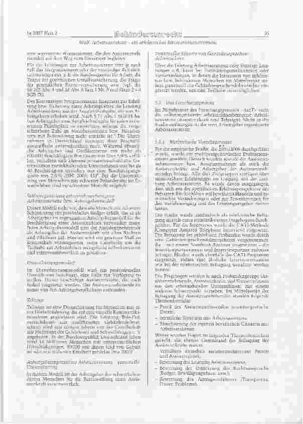 Vorschauseite 2: Arbeitsassistenz - ein erfolgreiches Integrationsinstrument