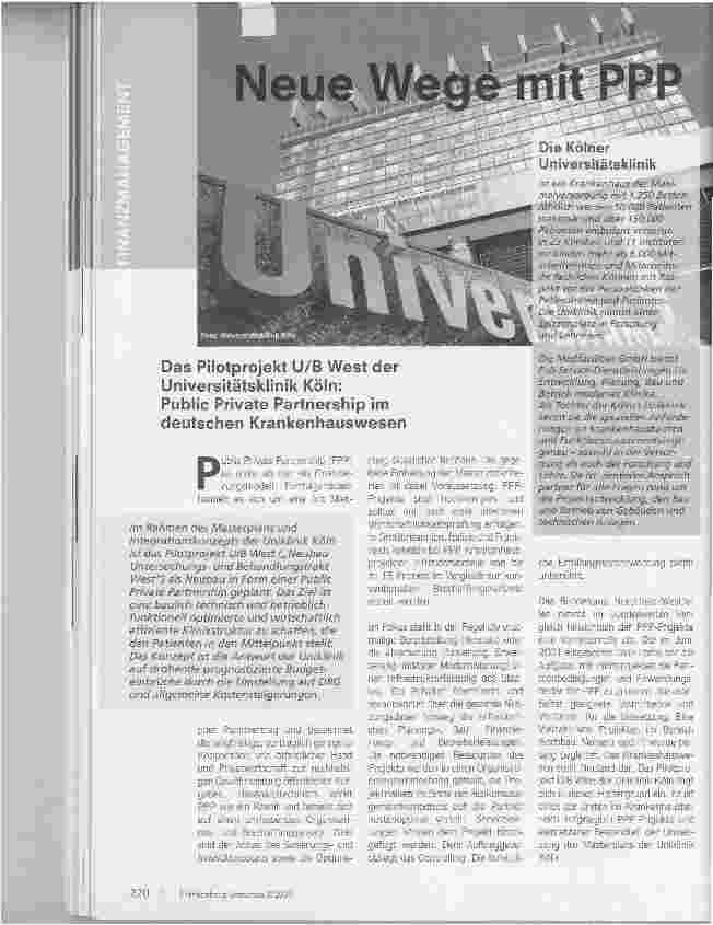Vorschauseite 1: Neue Wege mit PPP
