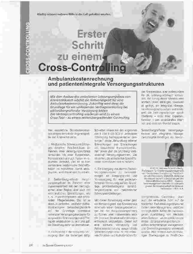 Vorschauseite 1: Erster Schritt zu einem Cross-Controlling