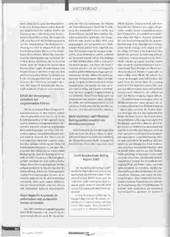 Vorschauseite 3: Bei deutschen Kliniken trennt sich die Spreu vom Weizen