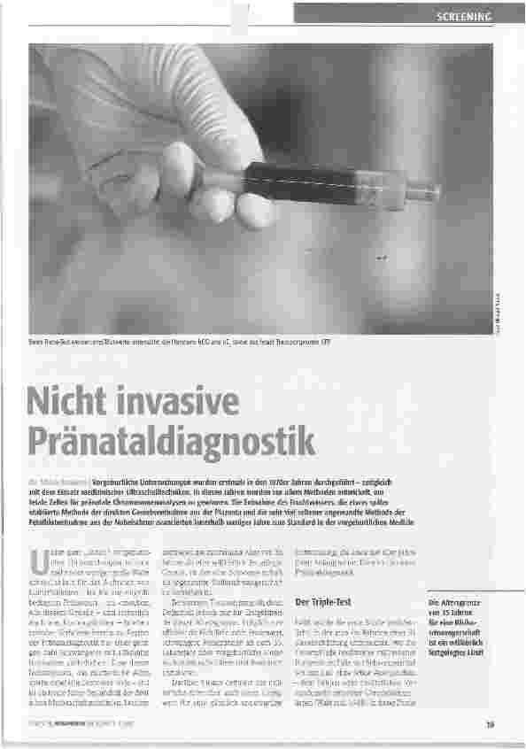 Vorschauseite 1: Nicht invasive Pränataldiagnostik