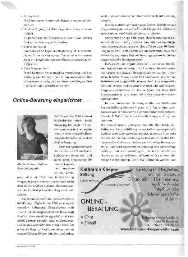 Vorschauseite 4: Hauptsache gesund? - Über die Arbeit der Katharina Kasper-Stiftung