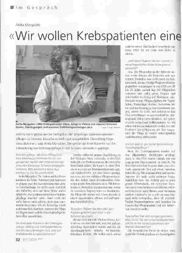 Vorschauseite 1: Wir wollen Krebspatienten eine Perspektive geben