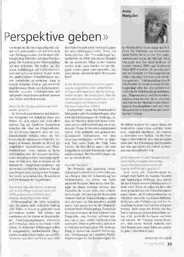Vorschauseite 2: Wir wollen Krebspatienten eine Perspektive geben