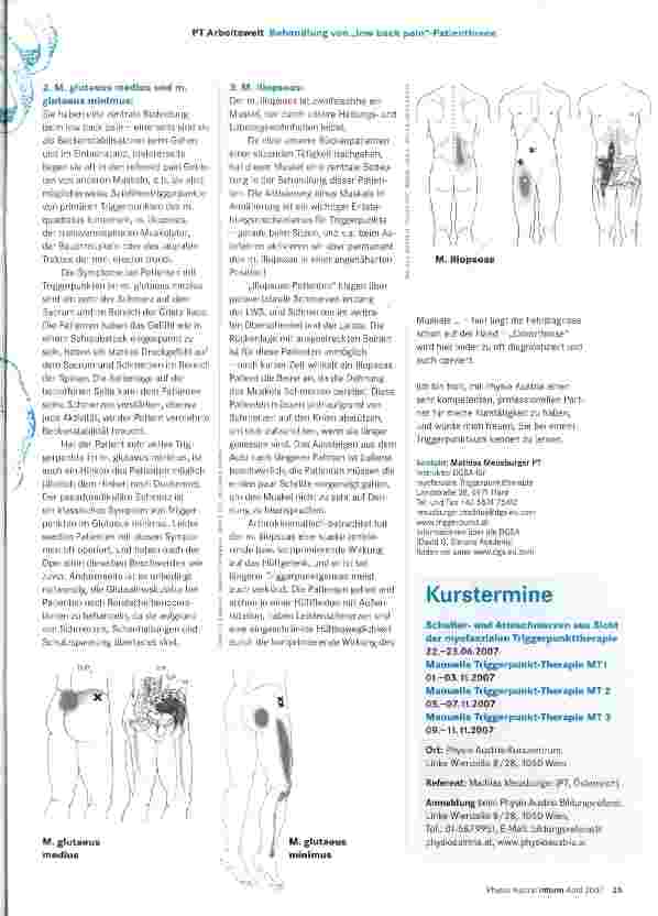 Vorschauseite 2: Low back pain aus Sicht der myofaszialen Triggerpunkttherapie