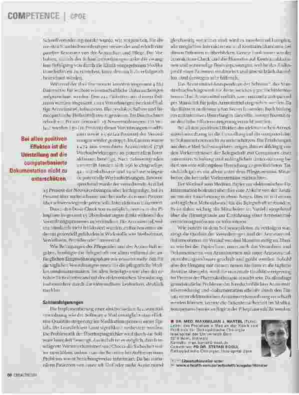 Vorschauseite 3: Elektronische Arzneimittelverordnung für mehr Patientensicherheit im Medikationsprozess