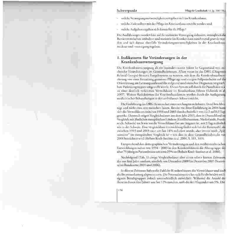 Vorschauseite 2: Kurze Verweildauer im Krankenhaus -die Rolle der Pflegenden
