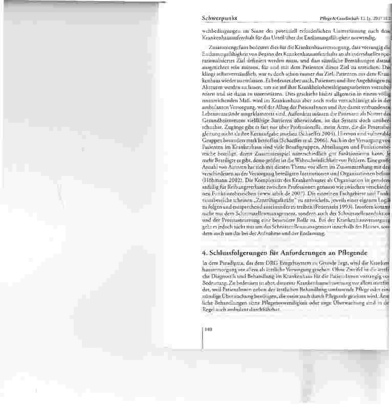 Vorschauseite 6: Kurze Verweildauer im Krankenhaus -die Rolle der Pflegenden