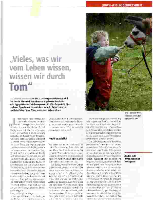 Vorschauseite 1: Vieles, was wir vom Leben wissen, wissen wir durchTom