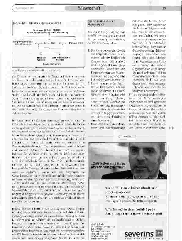 Vorschauseite 2: Internationale Klassifikation ICF und ihre Bedeutung für die Physiotherapie