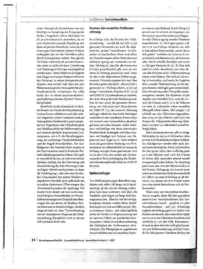 Vorschauseite 2: Störung der Sexualpräferenz (Paraphilie)