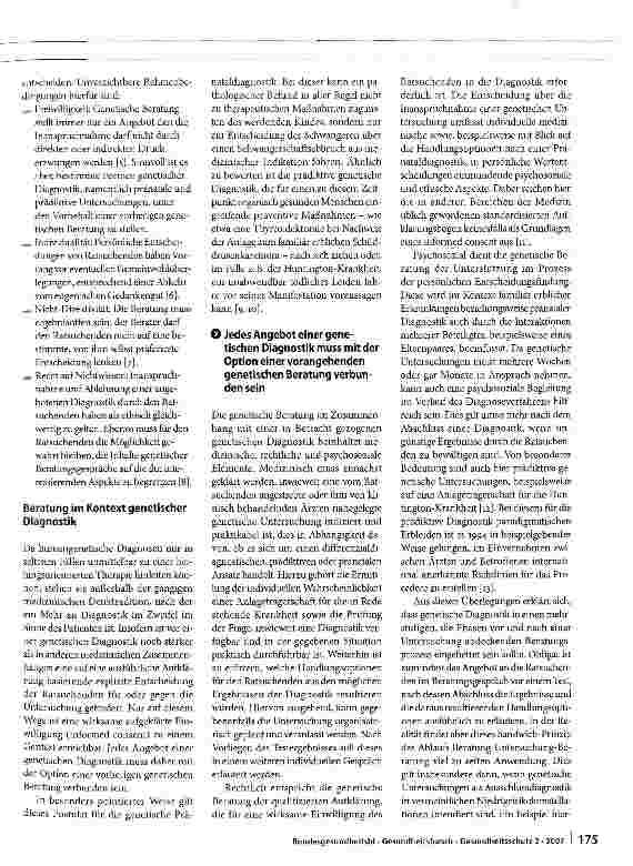 Vorschauseite 2: Kommunikation genetischer Risiken aus der Sicht der humangenetischen Beratung: Erfordernisse und Probleme