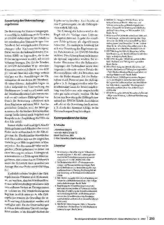 Vorschauseite 5: Legionellenuntersuchung bei der Trinkwasseranalyse