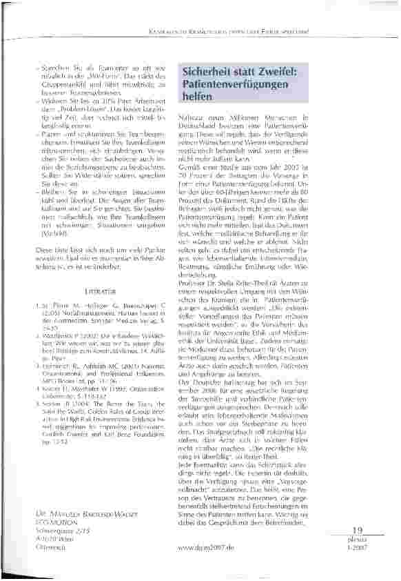 Vorschauseite 4: KANN MAN IM KRANKENHAUS OFFEN ÜBER FEHLER SPRECHEN?