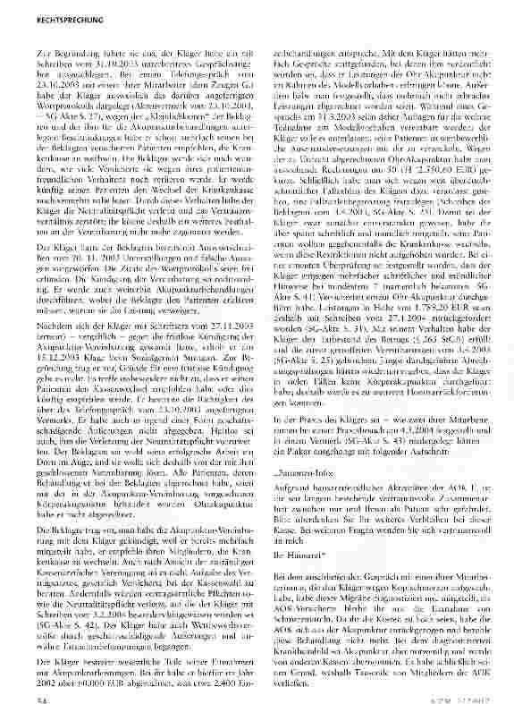 Vorschauseite 2: Individueller Vertrag zwischen Arzt und Krankenkasse im Rahmen eines Modellversuchs