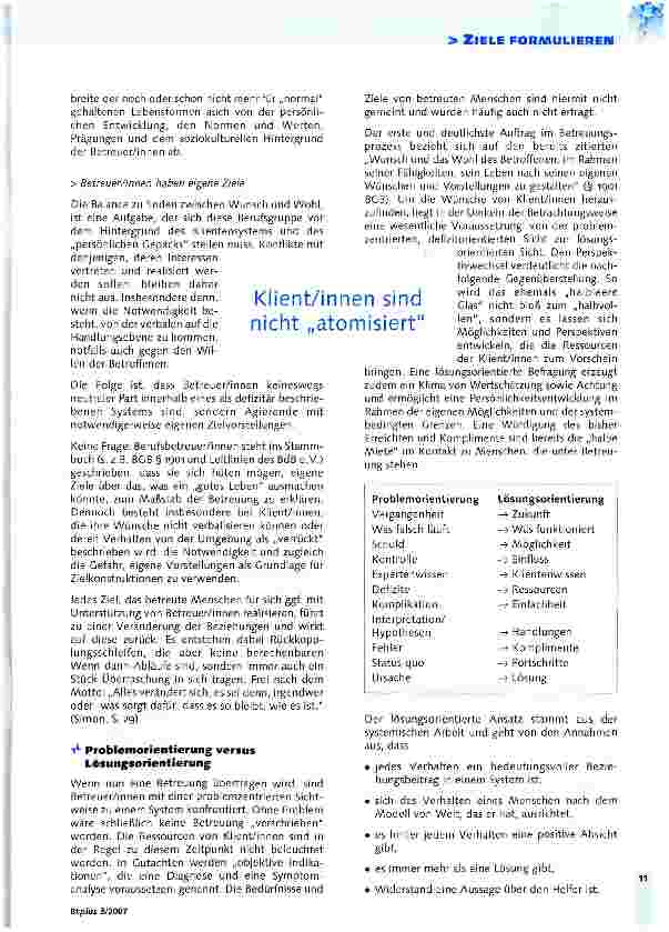 Vorschauseite 2: Betreute Menschen sind Expert/innen für ihr Leben
