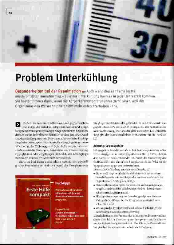 Vorschauseite 1: Problem Unterkühlung