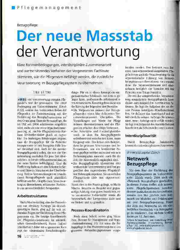 Vorschauseite 1: Der neue Massstab der Verantwortung