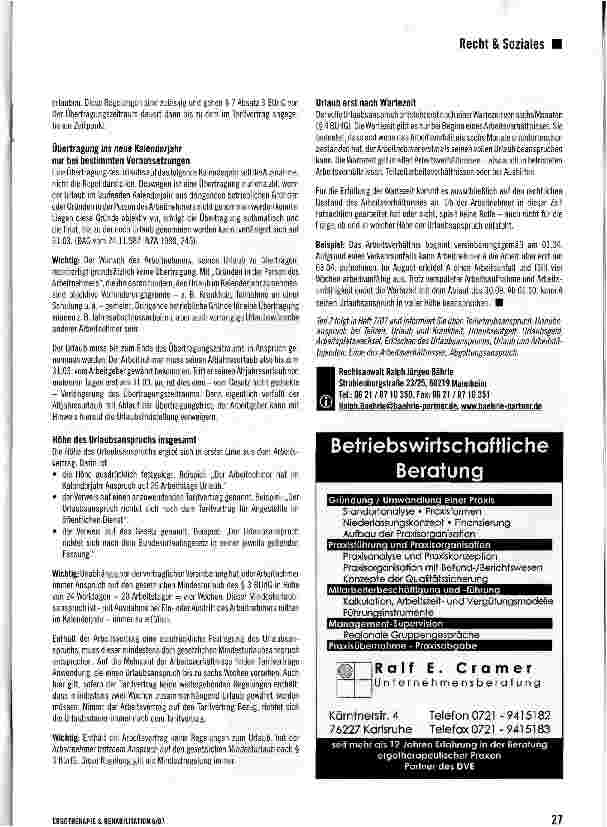 Vorschauseite 2: Rechtsfragen rund um den Urlaub