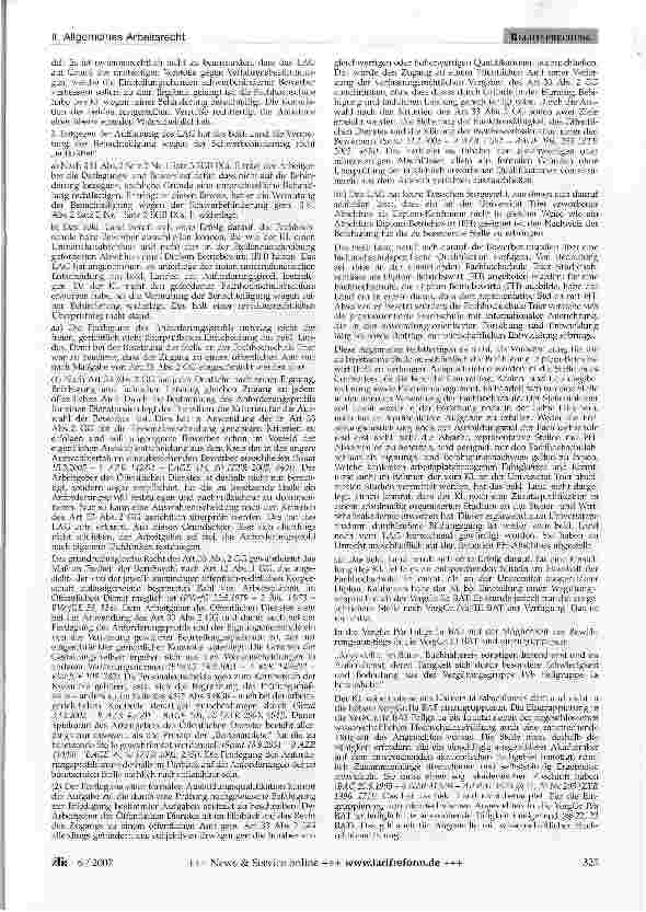 Vorschauseite 3: Benachteiligung wegen Schwerbehinderung; Personalauslese im öffentlichen Dienst SGB IX §§ 81, 82; GG Art. 33 Abs. 2