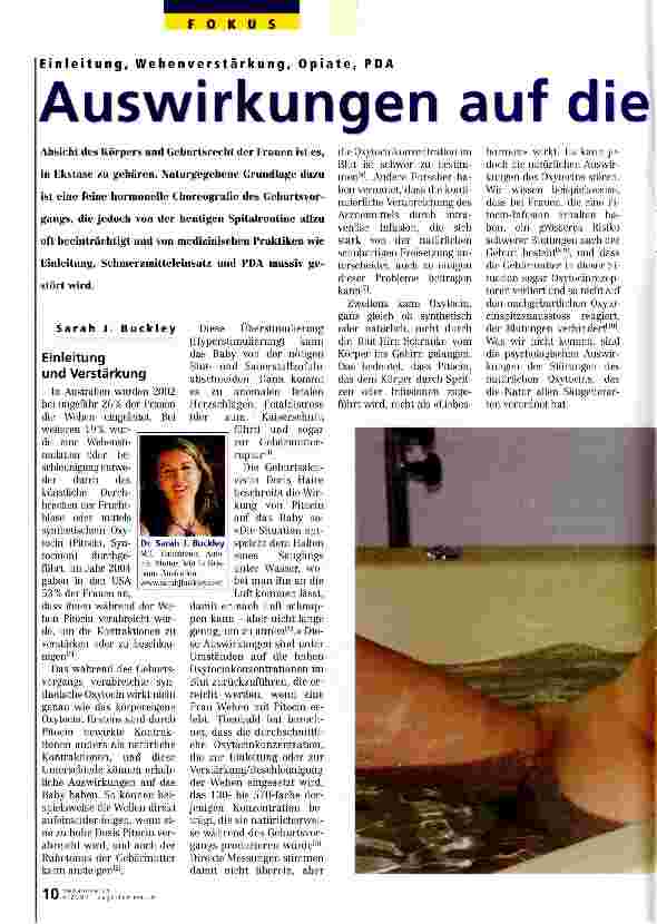 Vorschauseite 1: Auswirkungen auf die Geburt