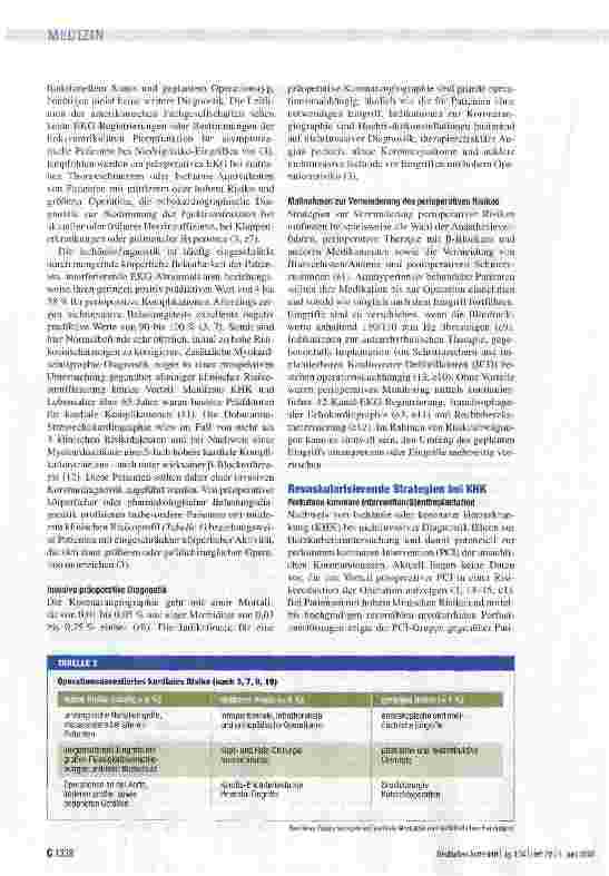 Vorschauseite 3: Operationsrisiko aus der Sicht des Kardiologen