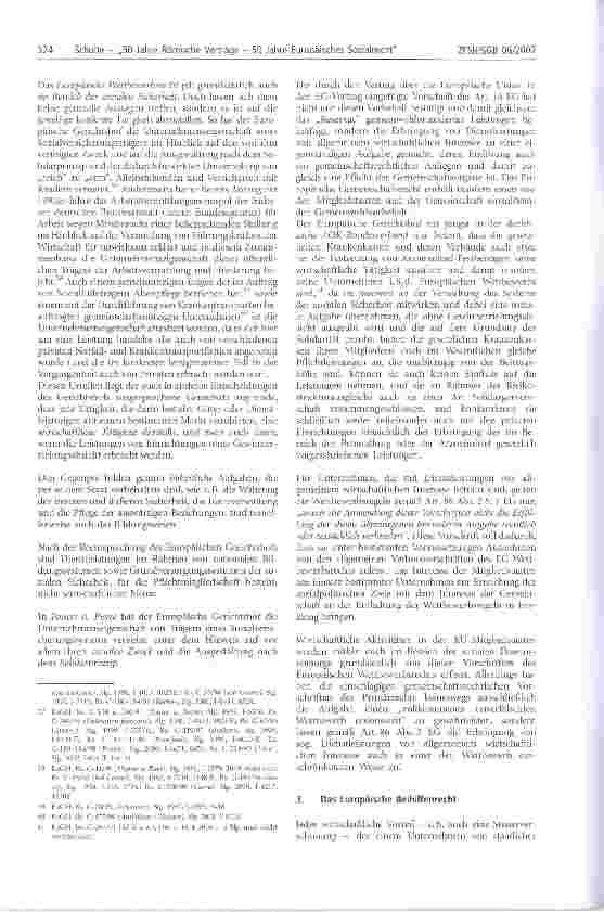 Vorschauseite 2: 50 Jahre Römische Verträge - 50 Jahre Europäisches Sozialrecht* -Teil 2