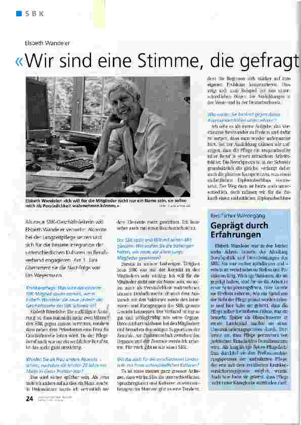 Vorschauseite 1: Wir sind eine Stimme, die gefragt ist und gehört wird