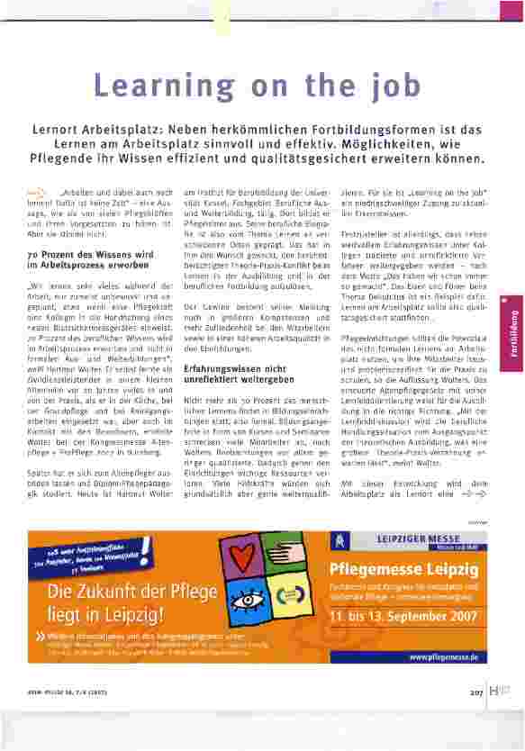 Vorschauseite 1: Learning on the Job