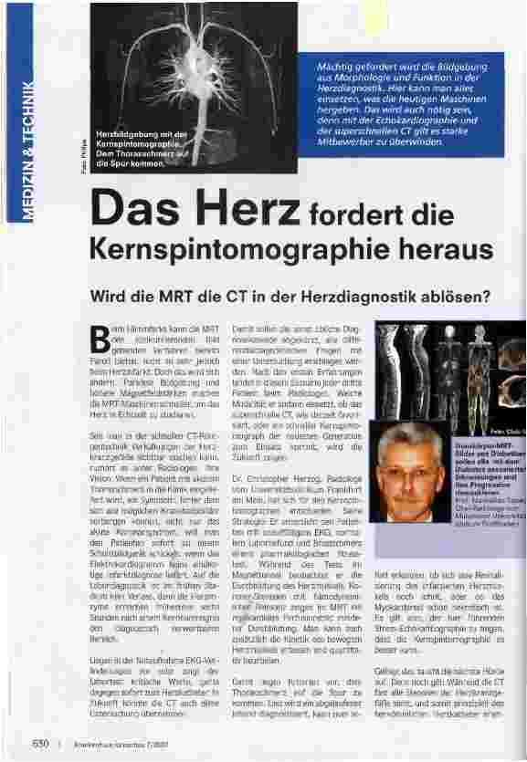 Vorschauseite 1: Das Herz fordert die Kernspintomographie heraus